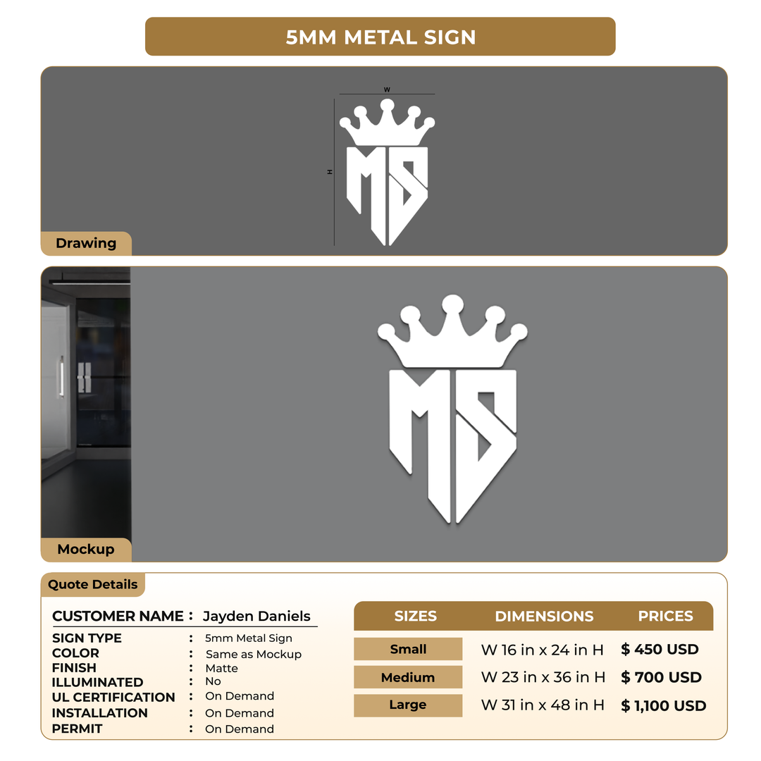 Business Signage for Jayden Daniels