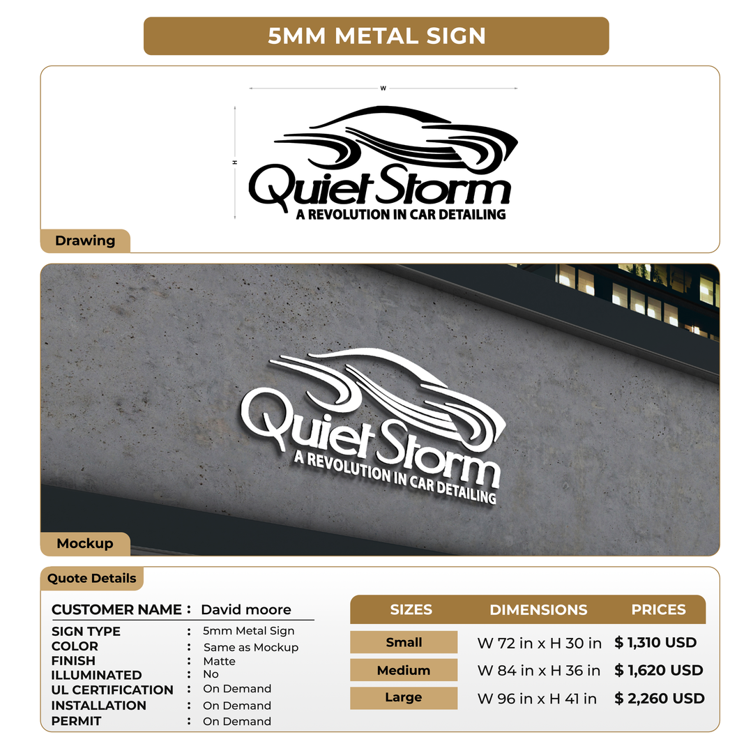 Custom Signs For David moore