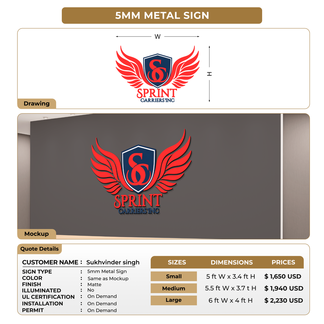 Custom Signs For Sukhvinder singh
