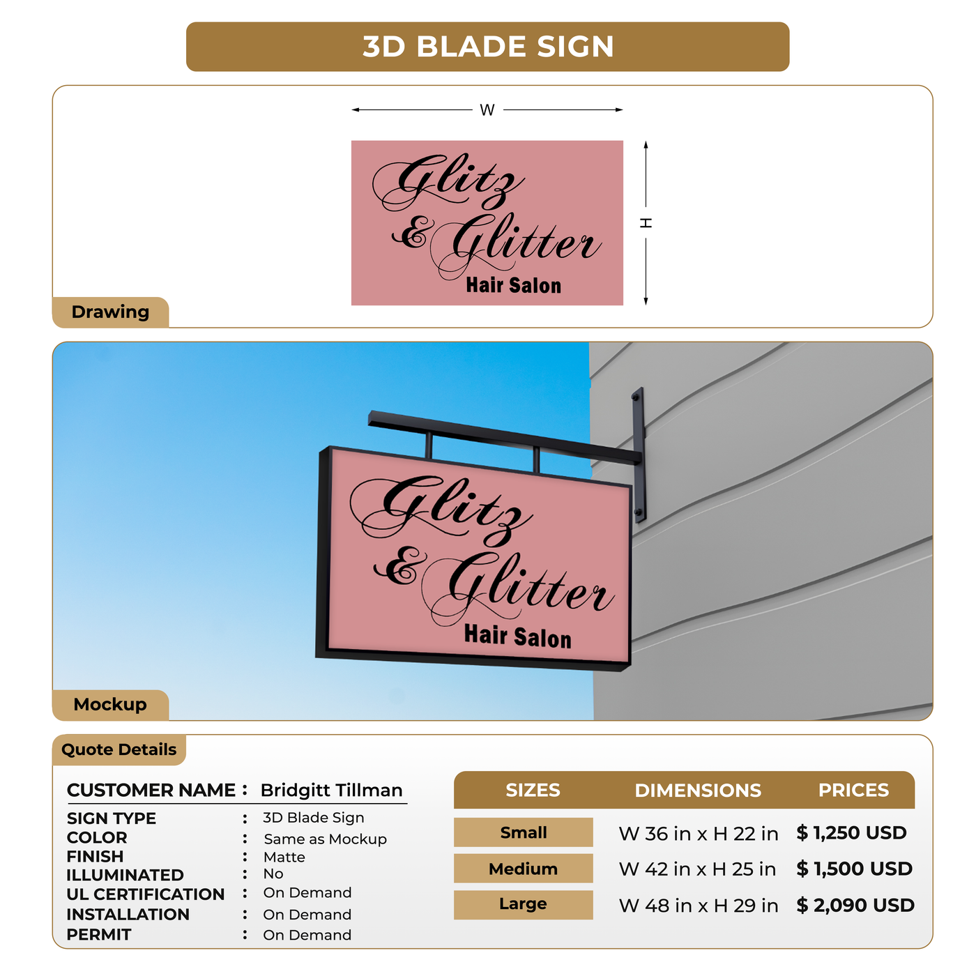 Custom Signs For Bridgitt Tillman