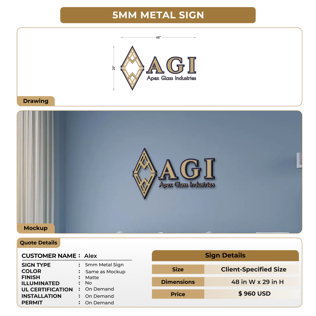 Custom Signs For Alex