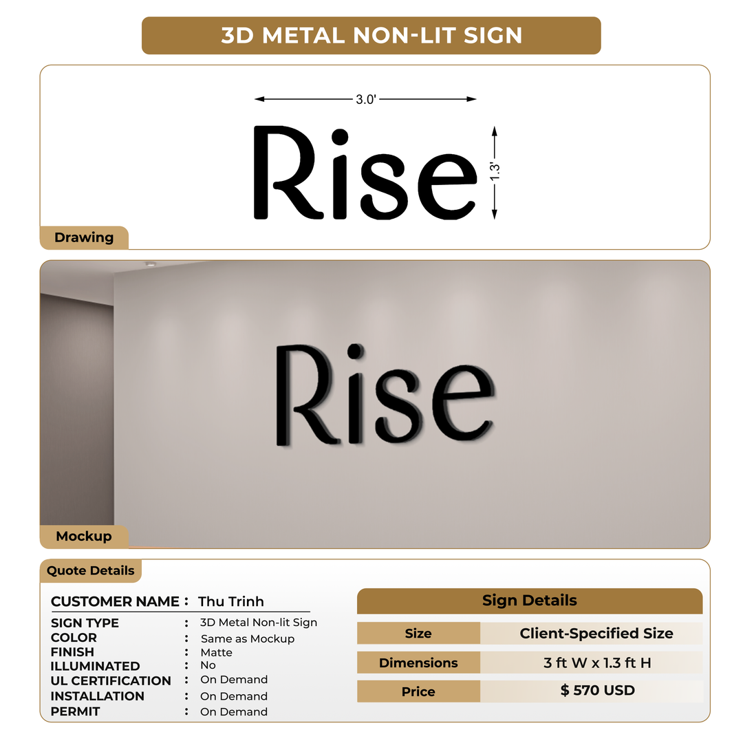 Custom Signs For Thu Trinh