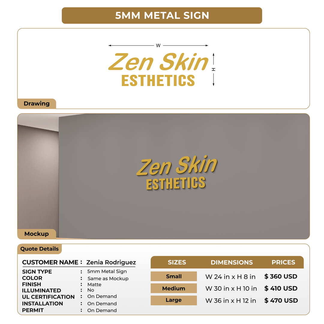 Custom Signs For Zenia Rodriguez