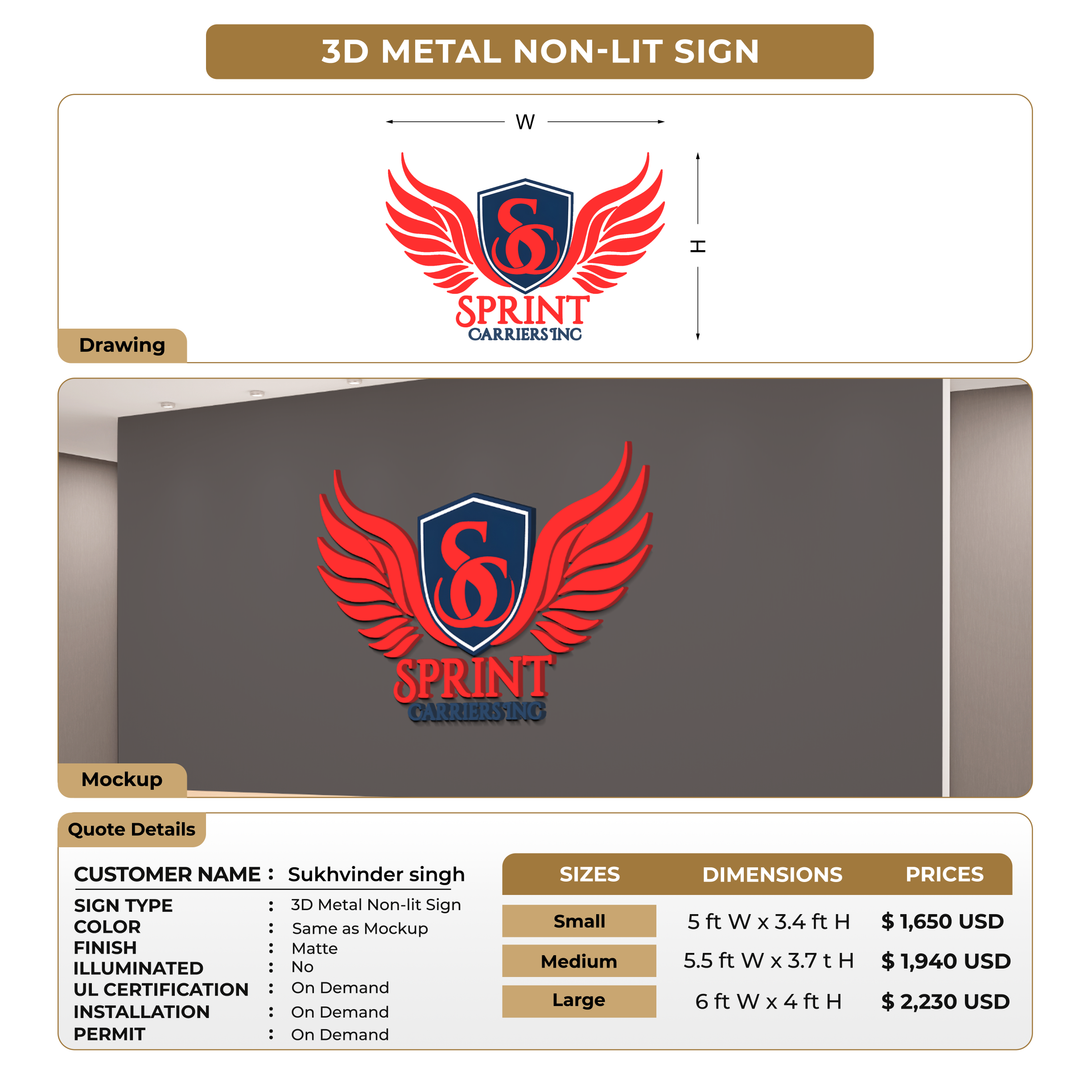 Custom Signs For Sukhvinder singh