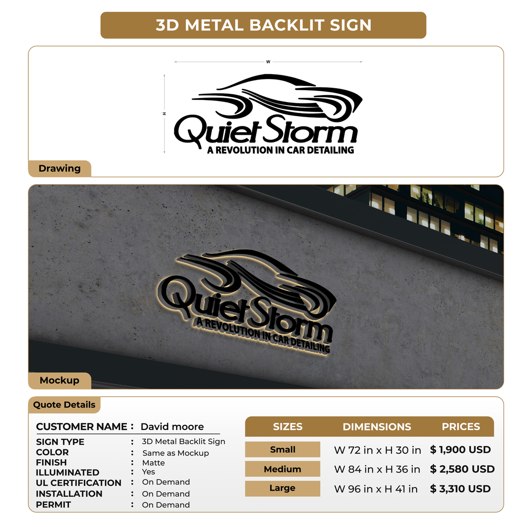 Custom Signs For David moore