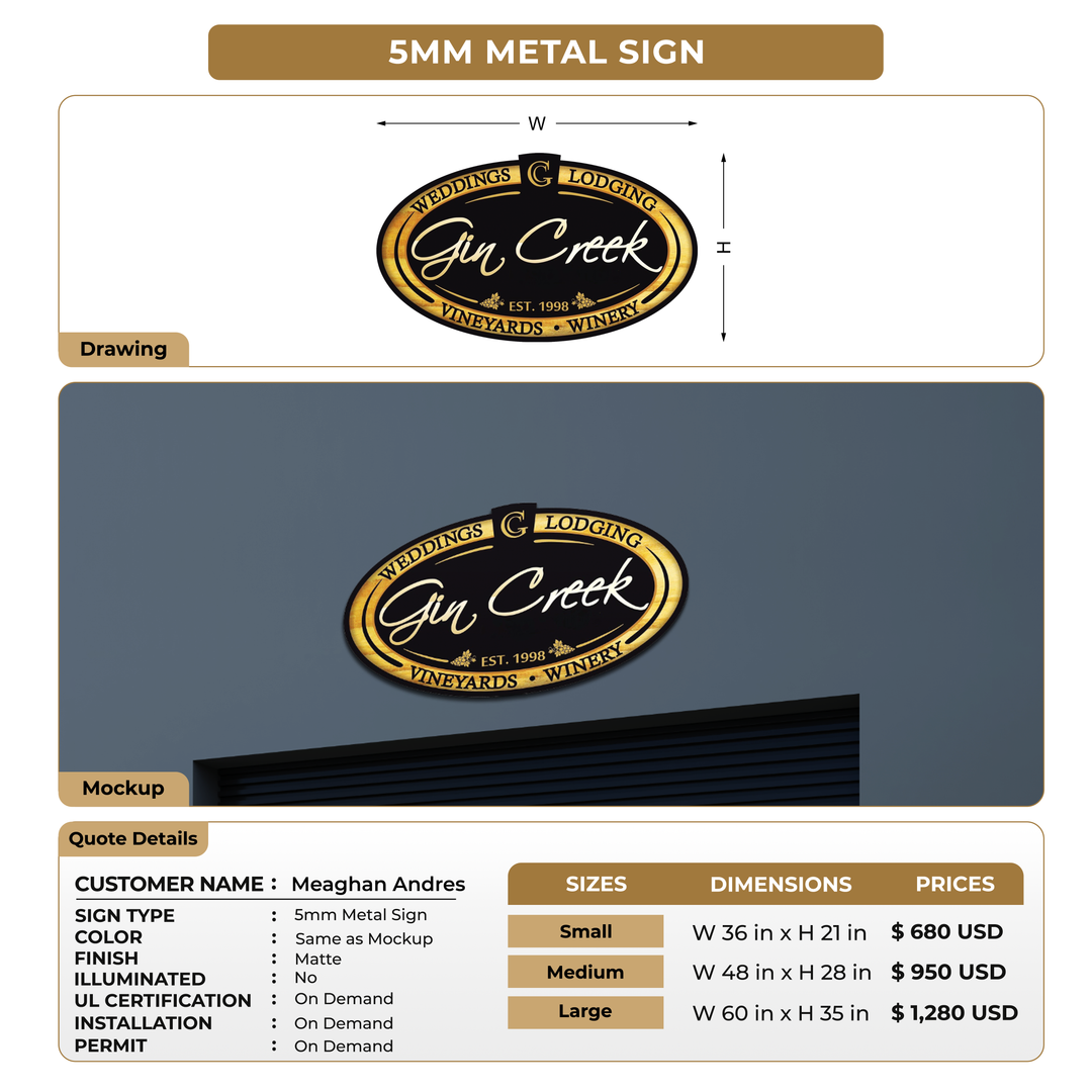 Custom Signs For Meaghan Andres