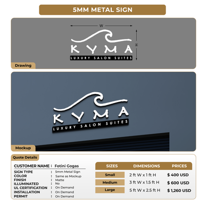 Custom Signs For Fotini Gogas