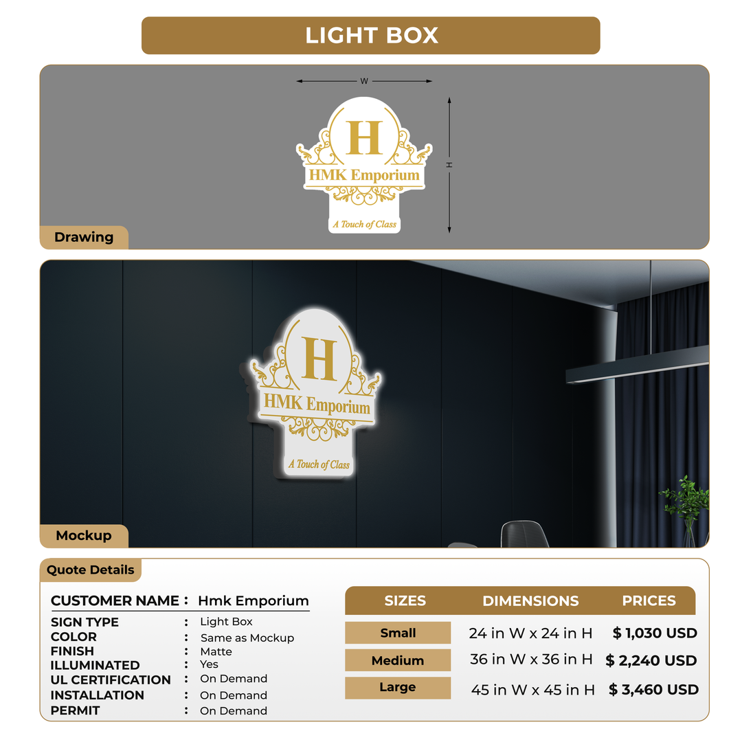 Custom Signs For Hmk Emporium