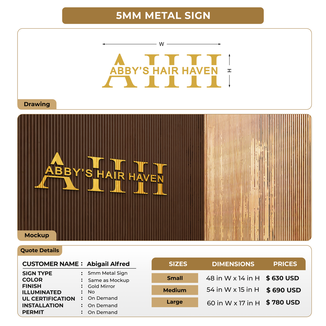 Custom Signs For Abigail Alfred