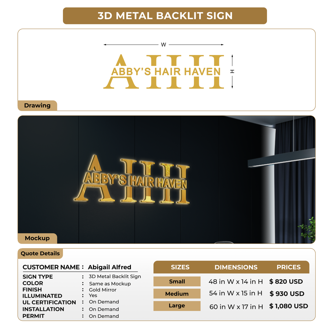 Custom Signs For Abigail Alfred