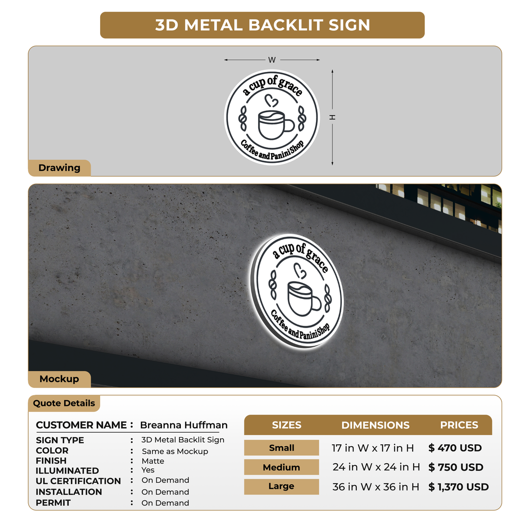 Custom Signs For Breanna Huffman