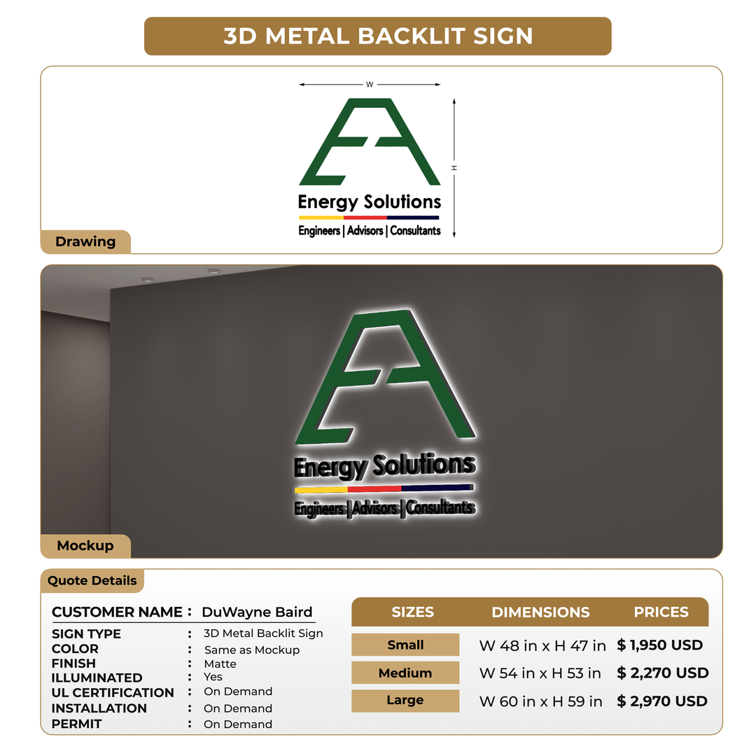 Custom Signs For DuWayne Baird