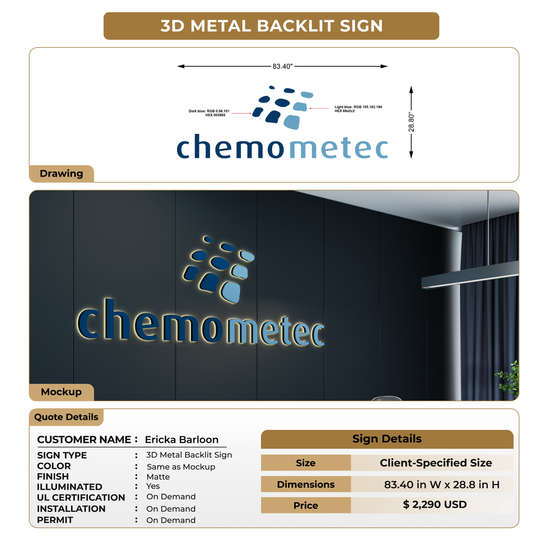 Business signage for Ericka Barloon