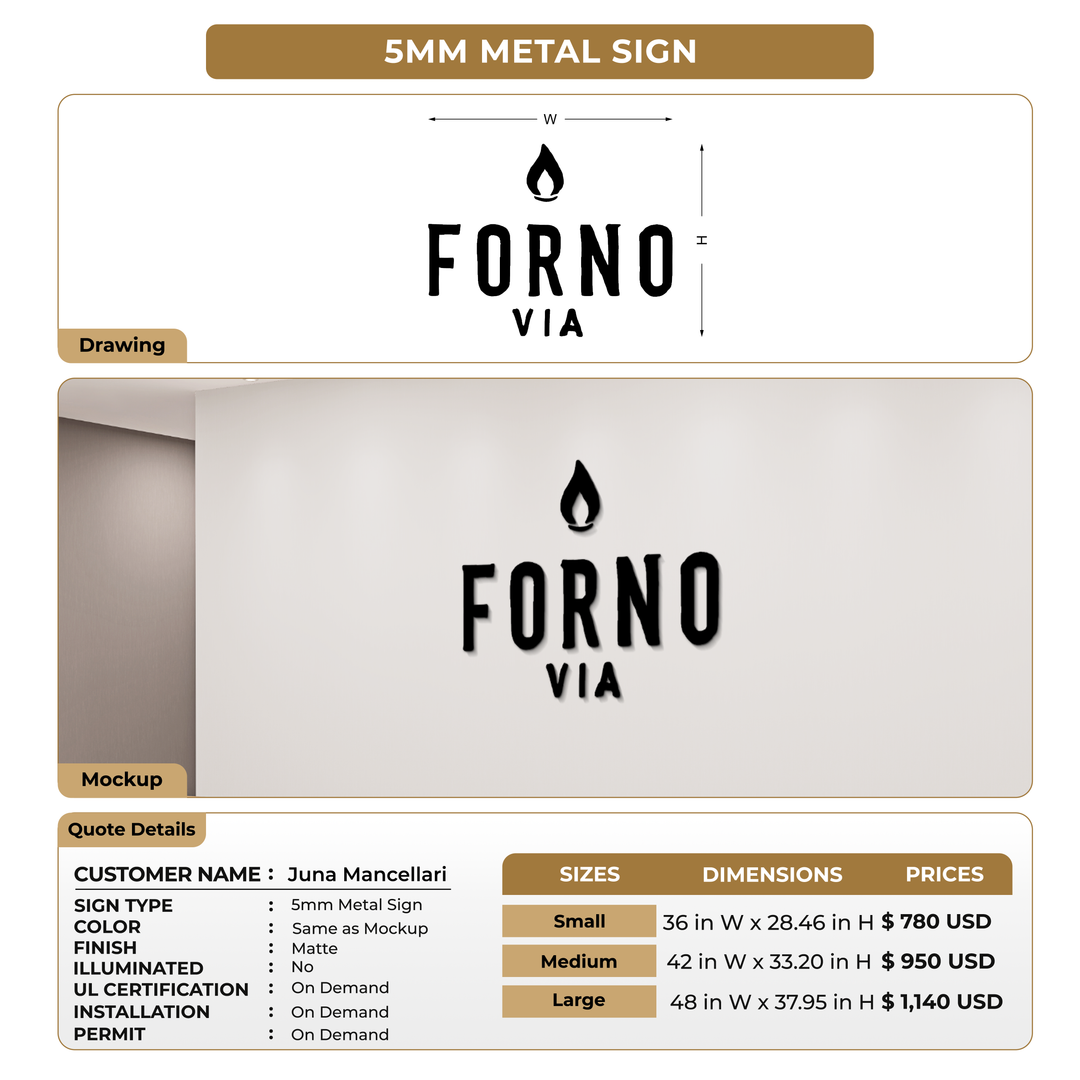 Custom Signs For Juna Mancellari