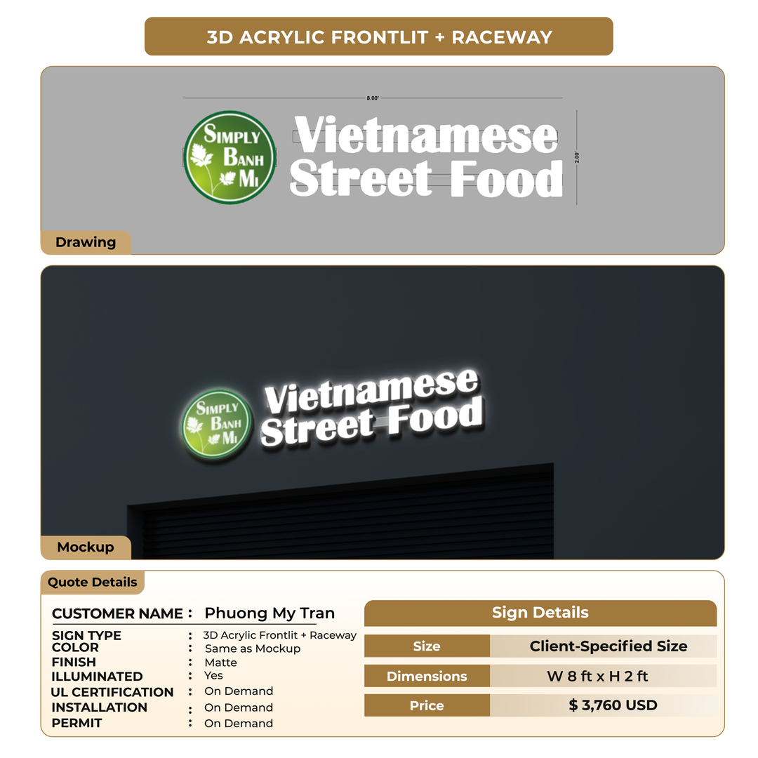 Business Signage for Phuong My Tran