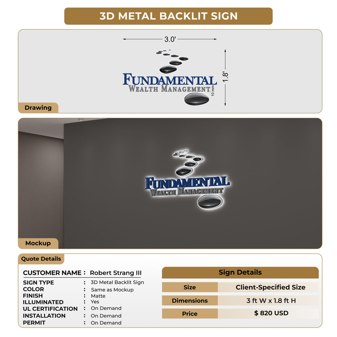 Custom Signs For Robert Strang III
