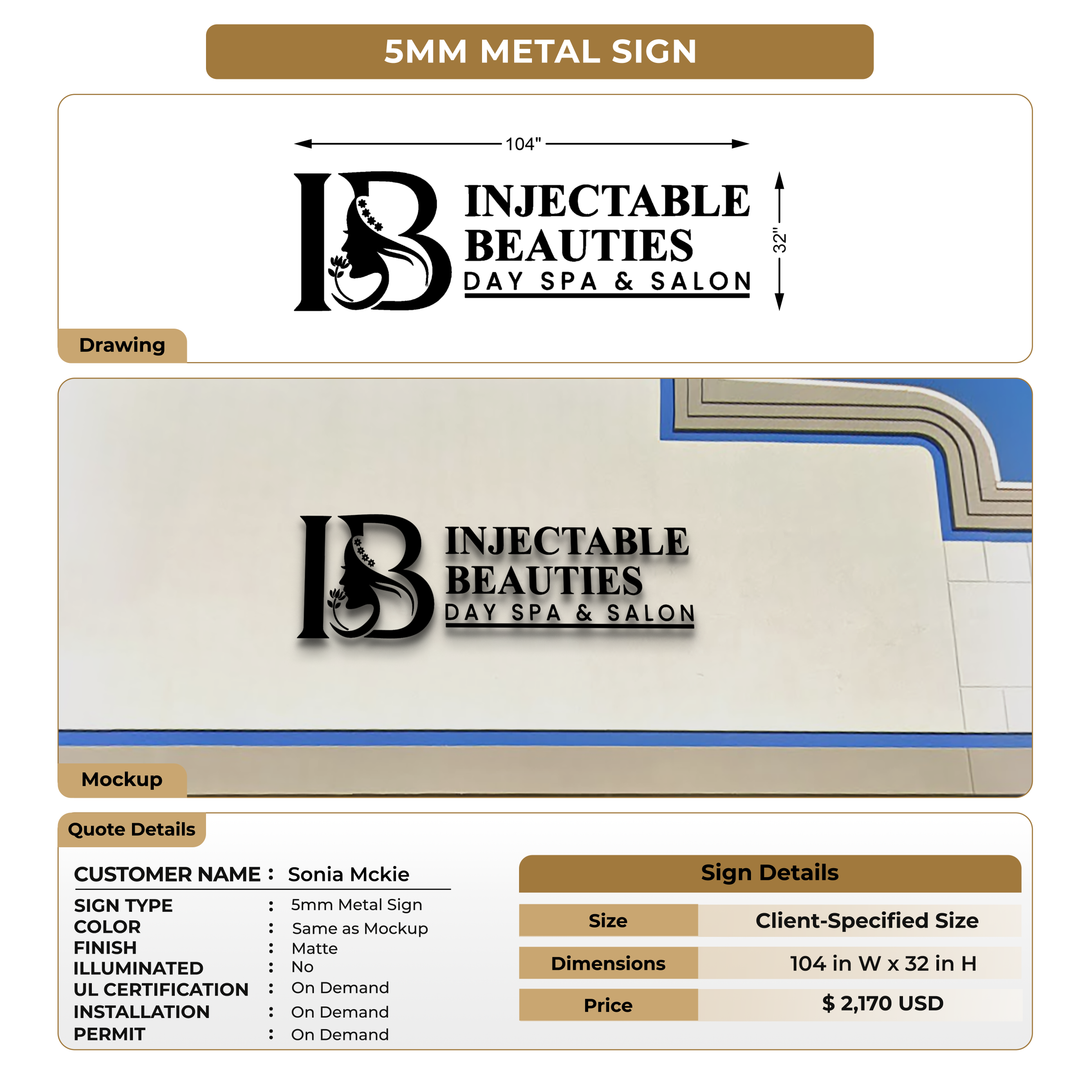 5MM Metal Sign For Sonia Mckie