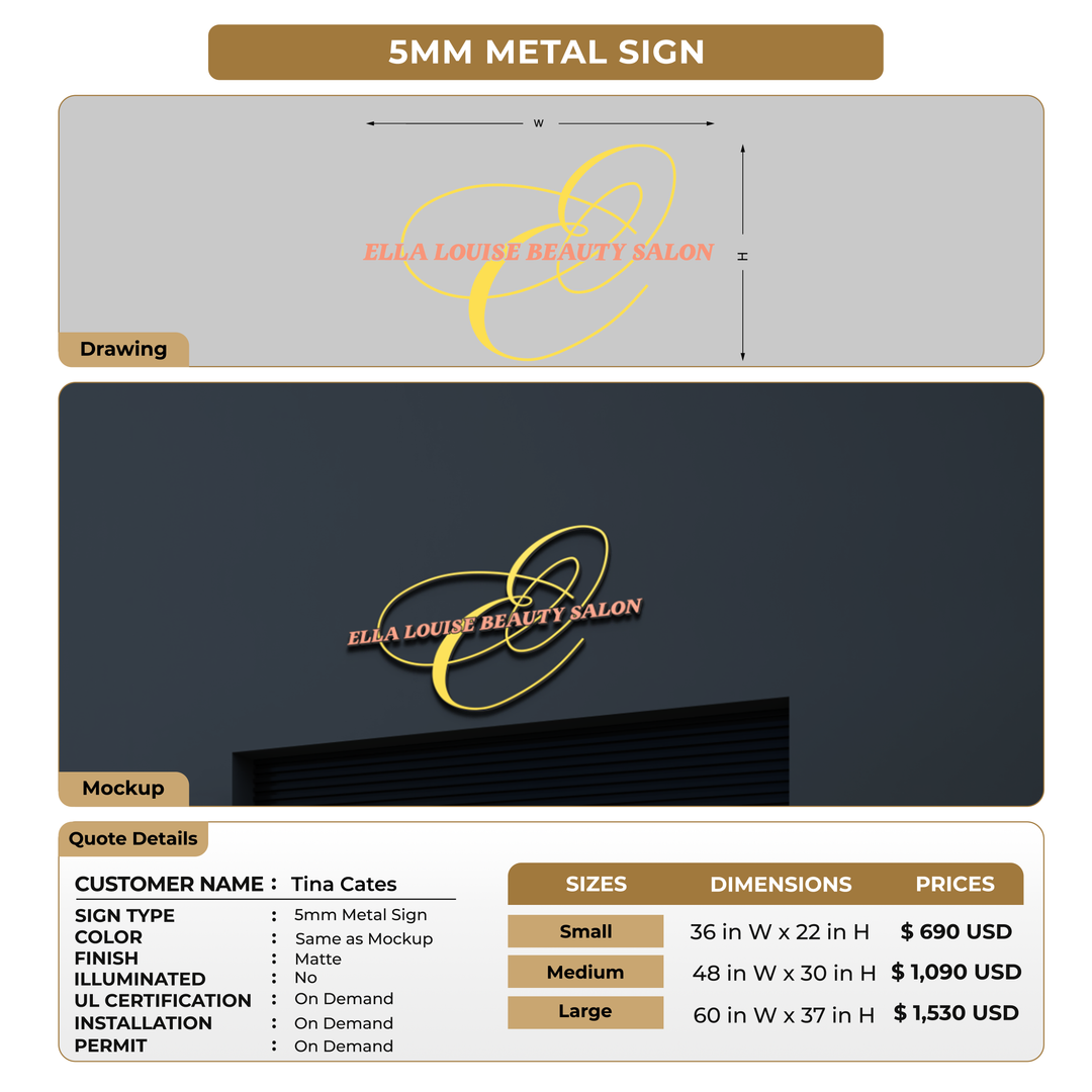 Custom Signs For Tina Cates