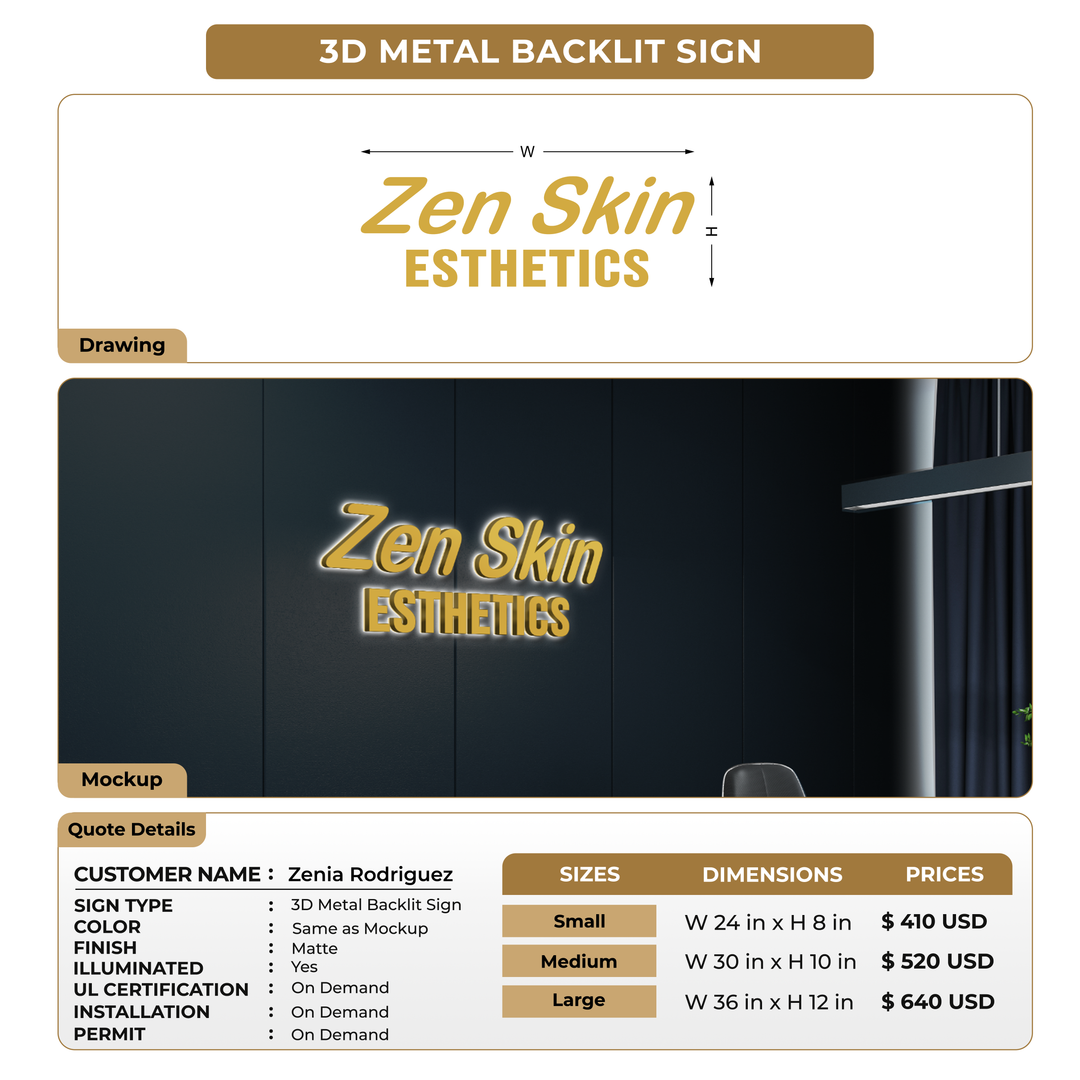 Custom Signs For Zenia Rodriguez