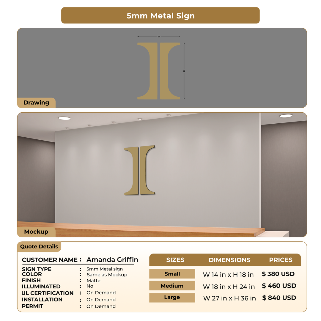 Business signage for Amanda Griffin