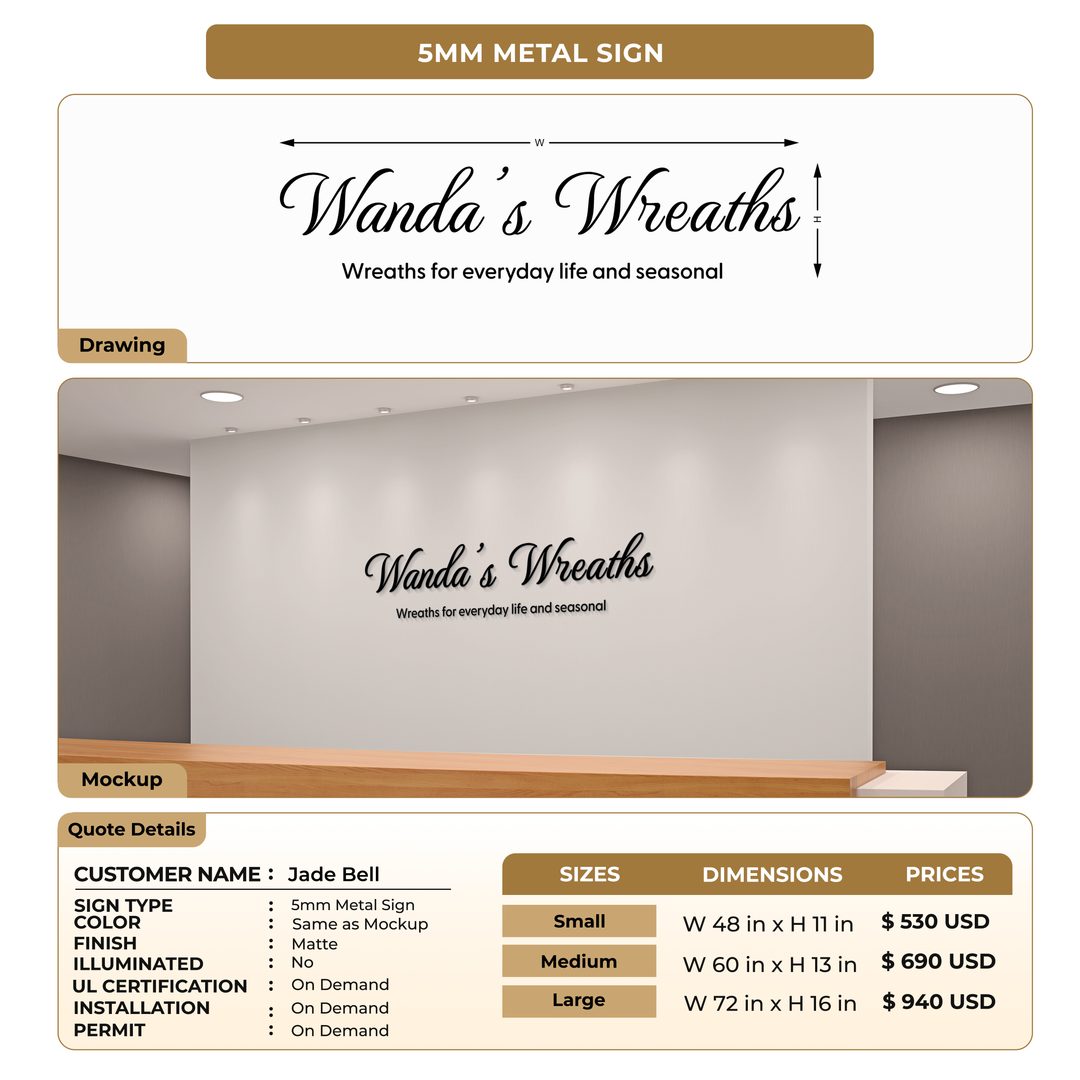 Business signage for Jade Bell