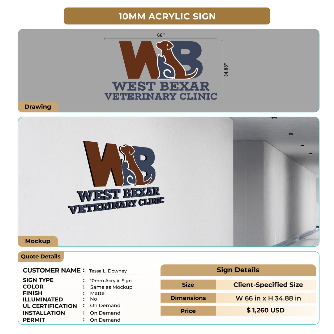 Custom Signs for Tessa L. Downey
