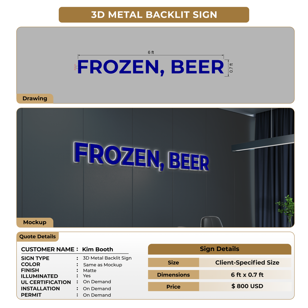 Custom signs for Kim Booth