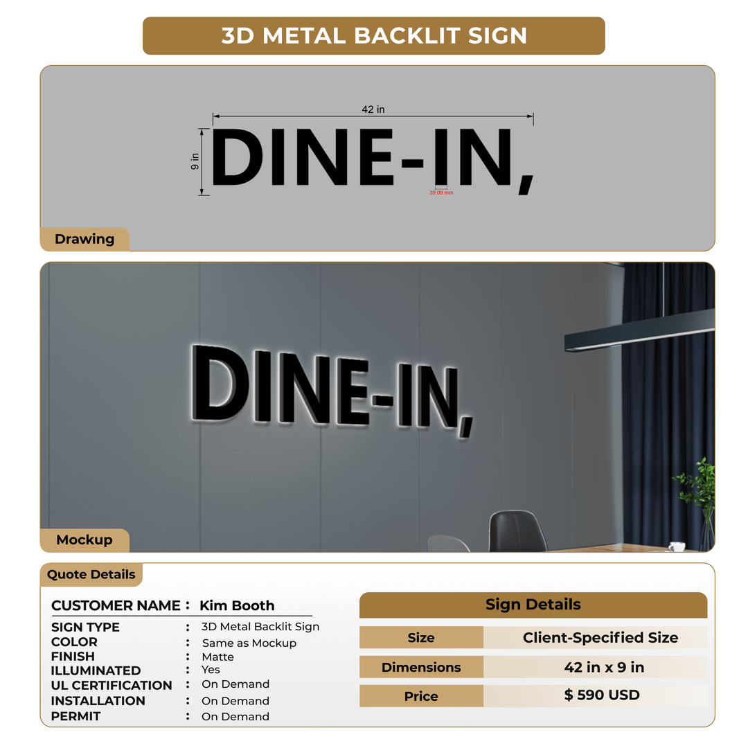 Custom Signs For Kim Booth.