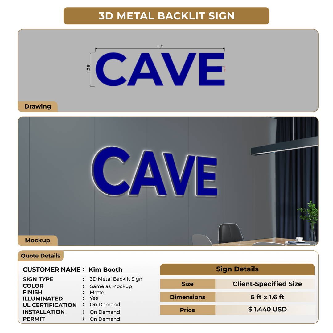 Custom Signs For Kim Booth.