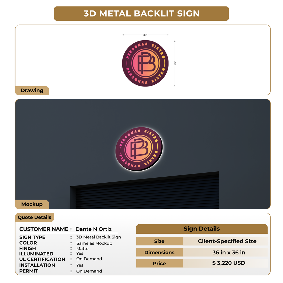 Custom Signs for Dante N Ortiz