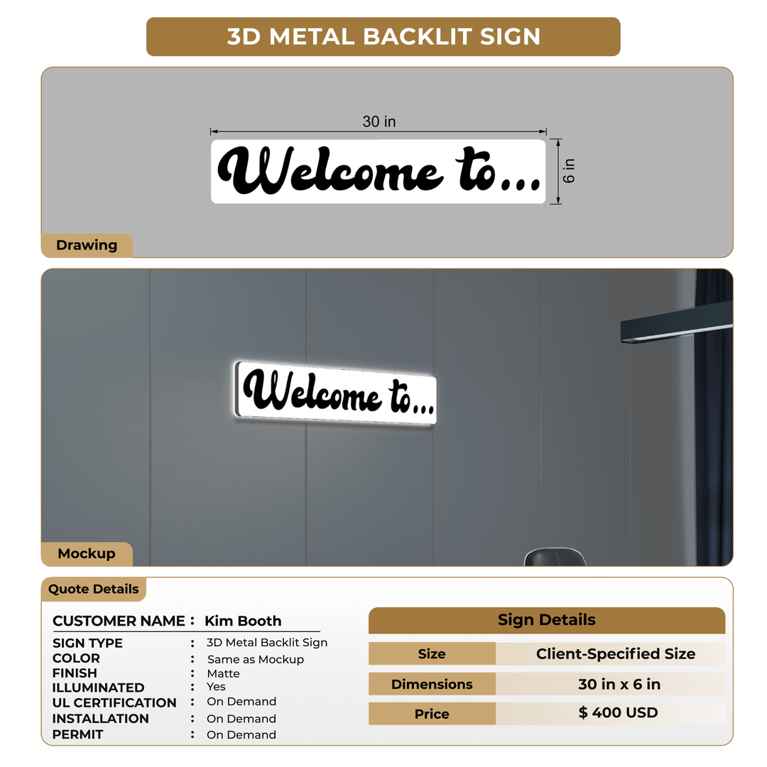 Custom signs for Kim Booth