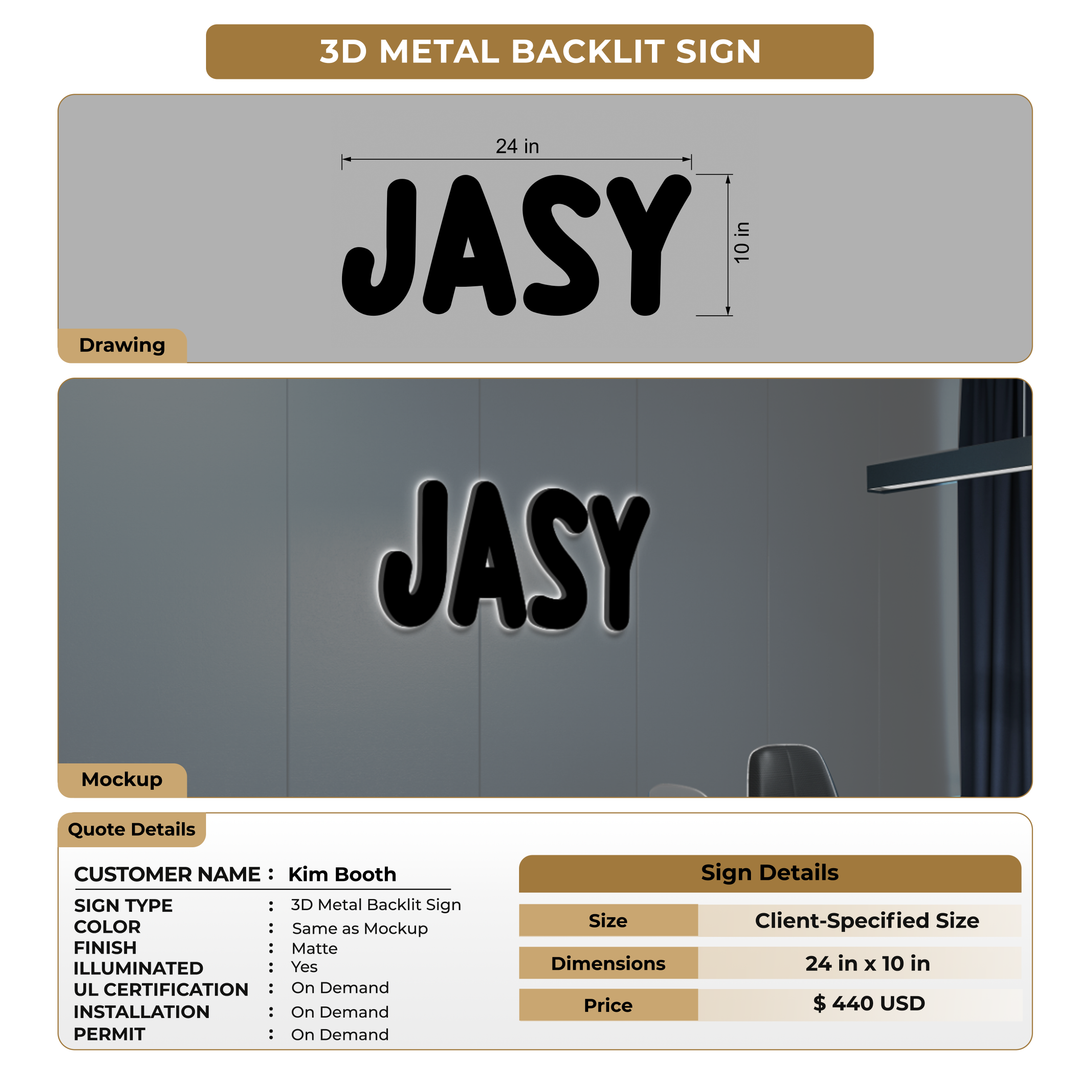 Custom signs for Kim Booth