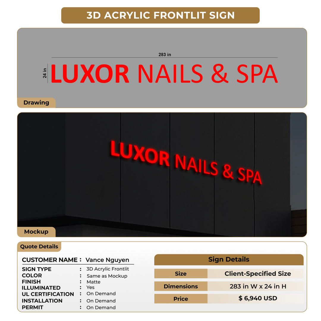 Business signage for Vance Nguyen