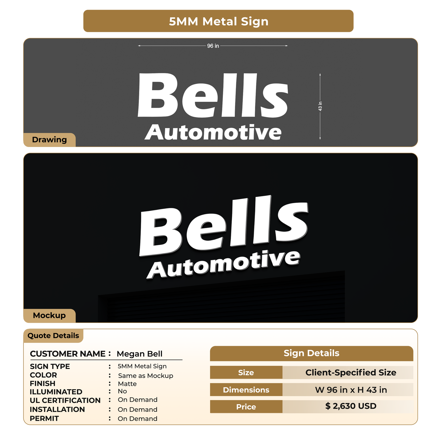 Custom Signs For Megan Bell