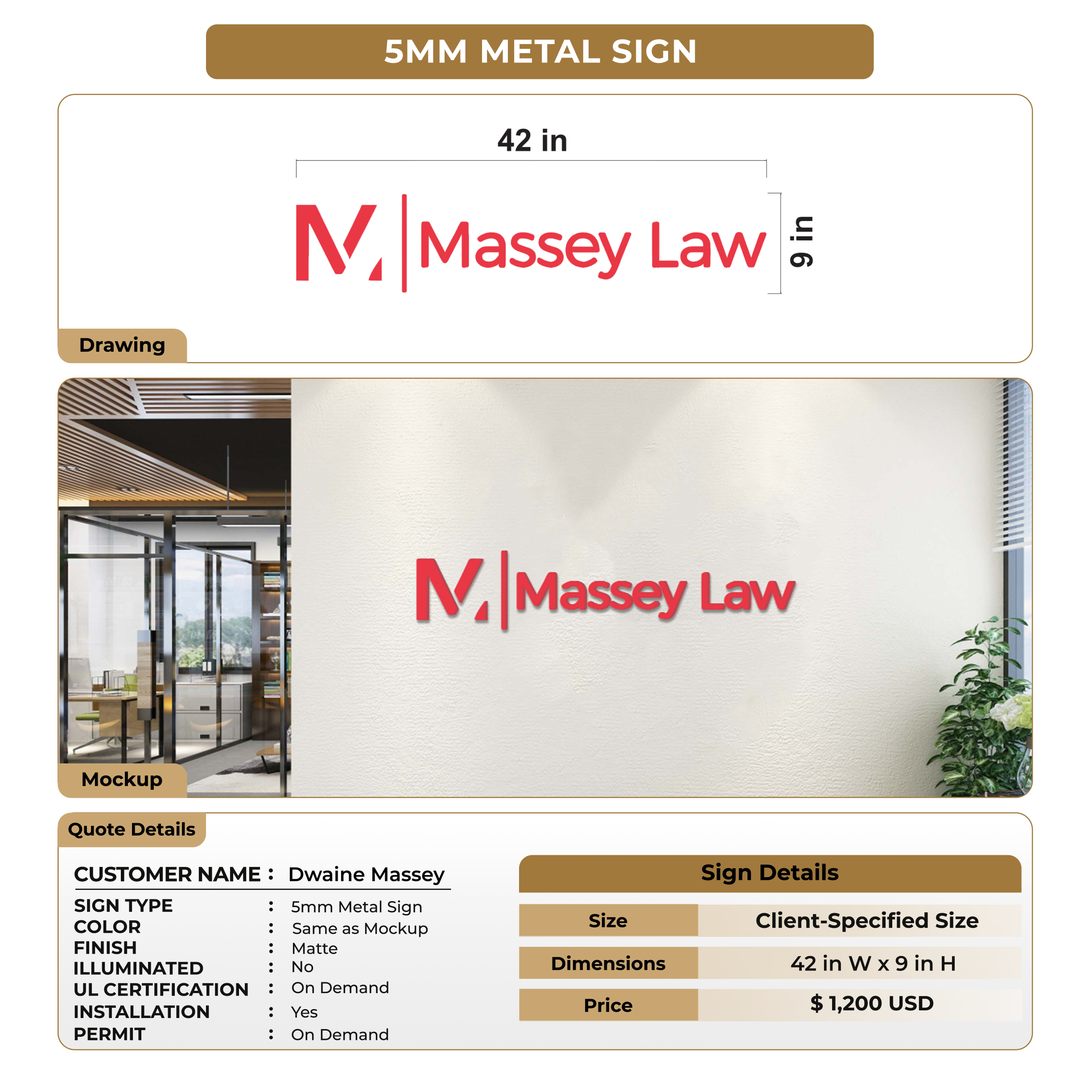 Custom Signs for Dwaine Massey