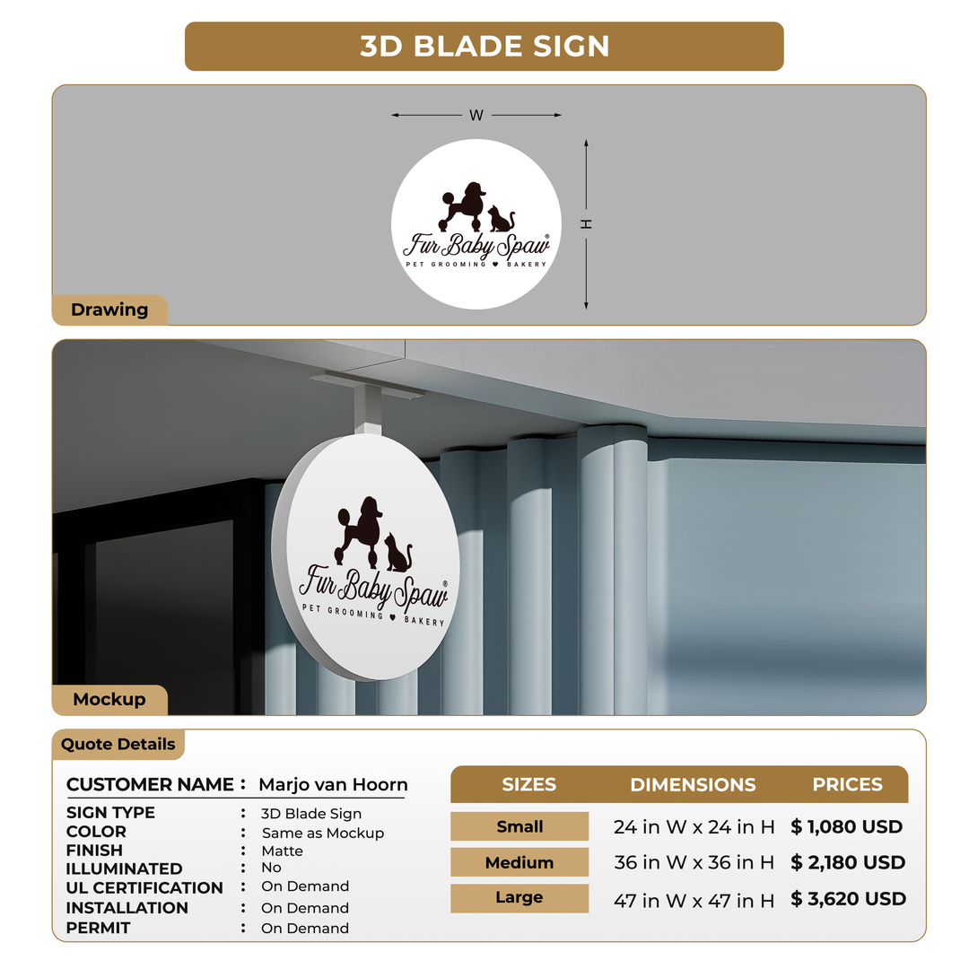 Custom Signs For Marjo van Hoorn