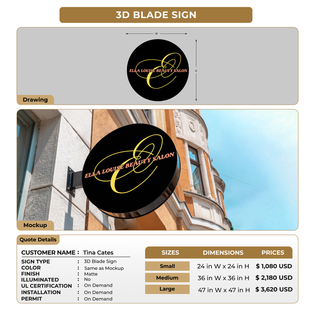 Custom Signs For Tina Cates