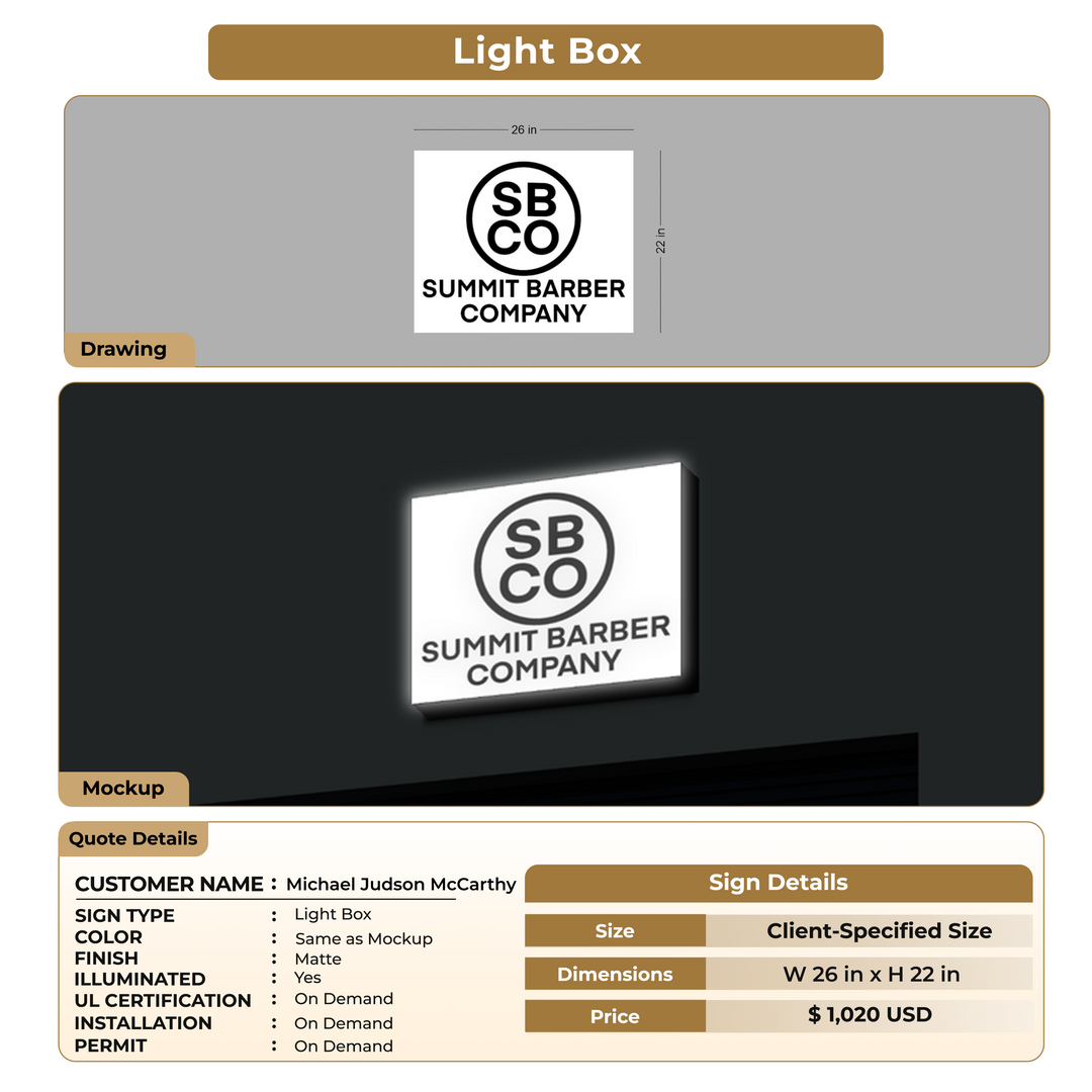Custom Signs For Michael Judson McCarthy