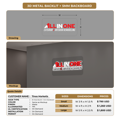 Custom Signs For Tinos Marketis