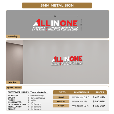 Custom Signs For Tinos Marketis