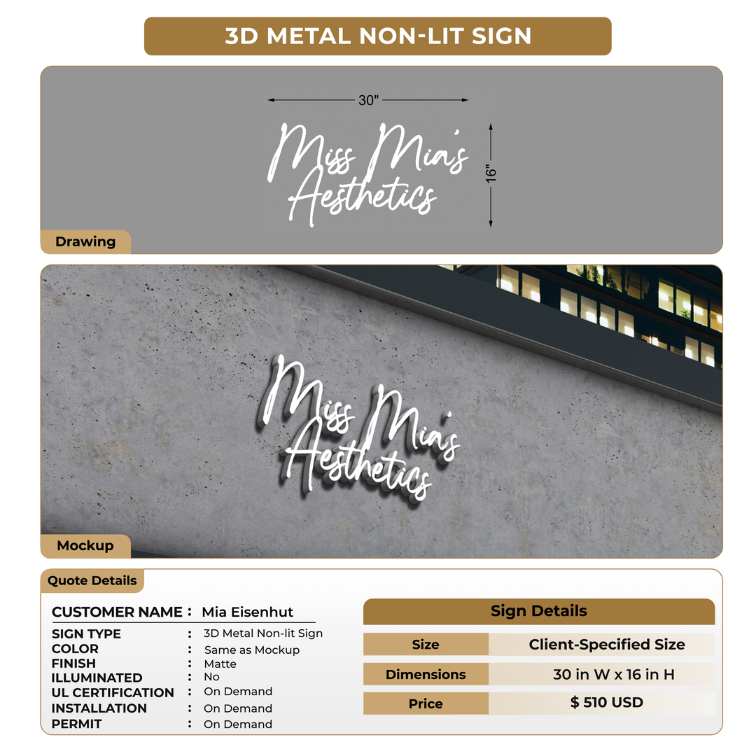 Custom Signs For Mia Eisenhut