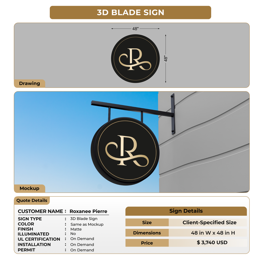 Custom Signs For Roxanee Pierre