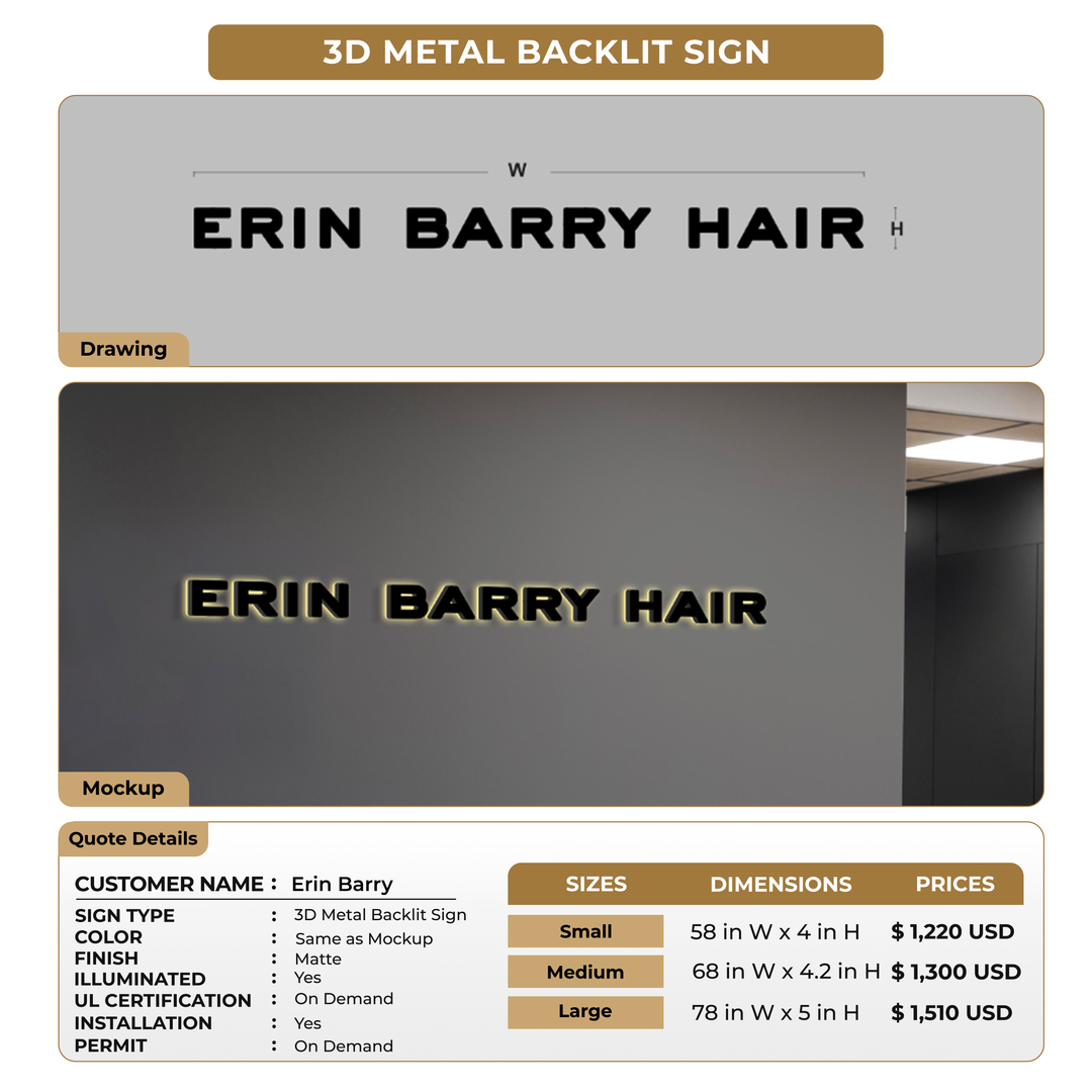 Custom Signs for Erin Barry