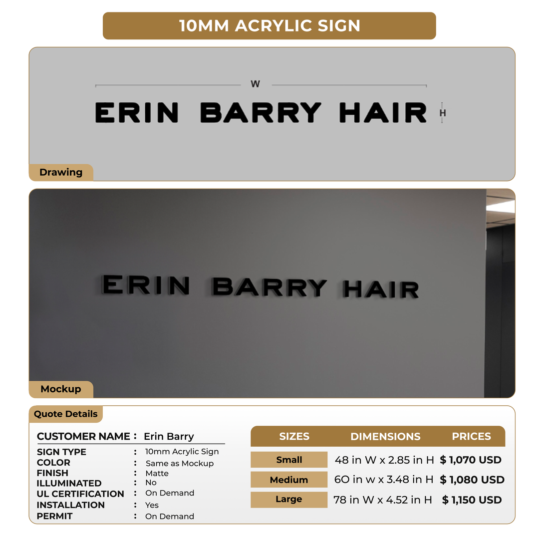 Custom Signs for Erin Barry