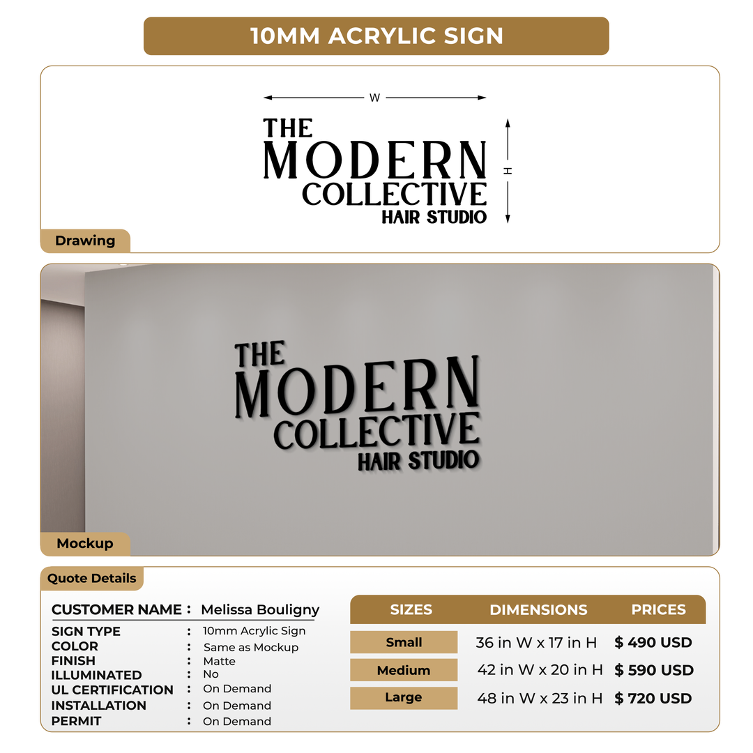 Custom Signs For Melissa Bouligny