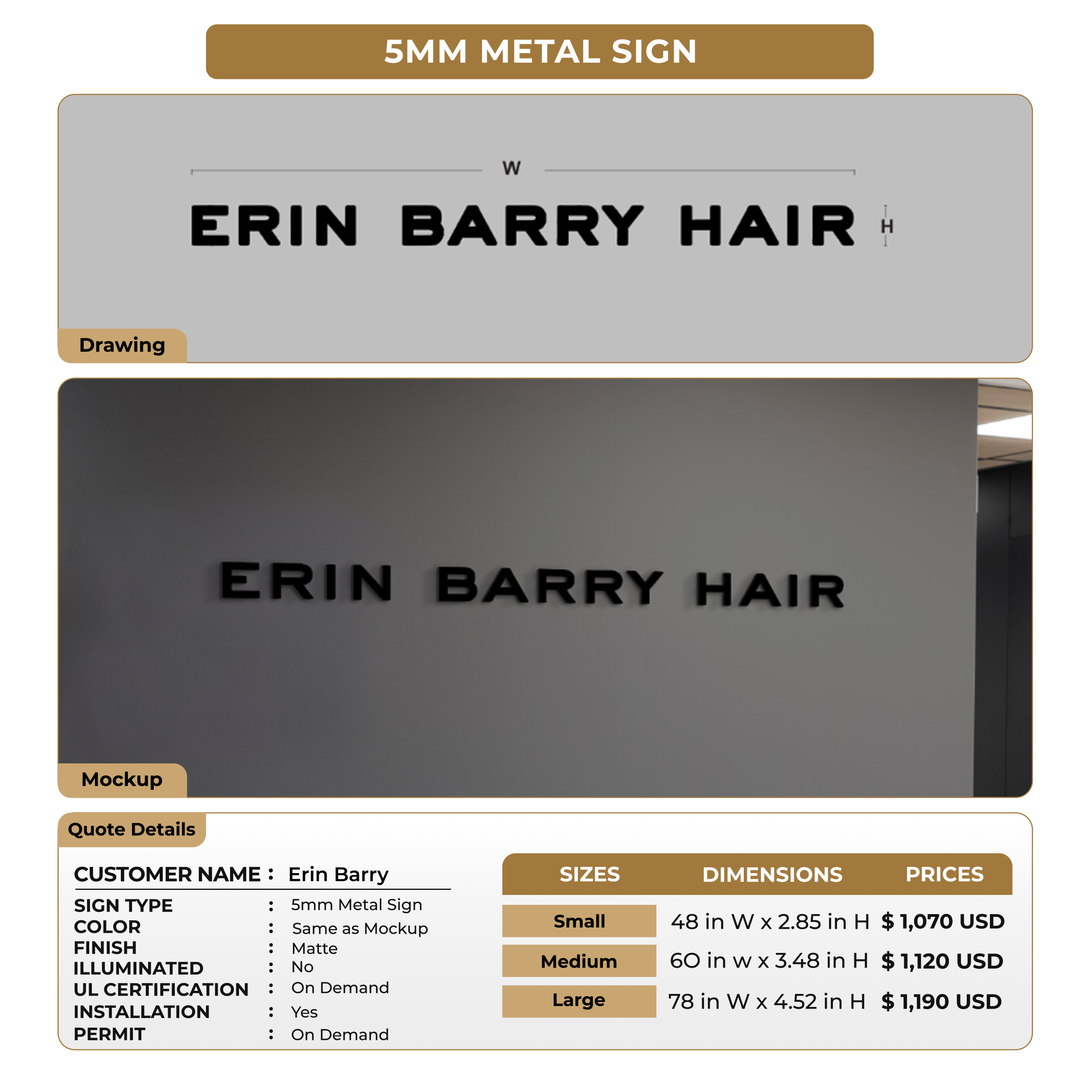 Custom Signs for Erin Barry