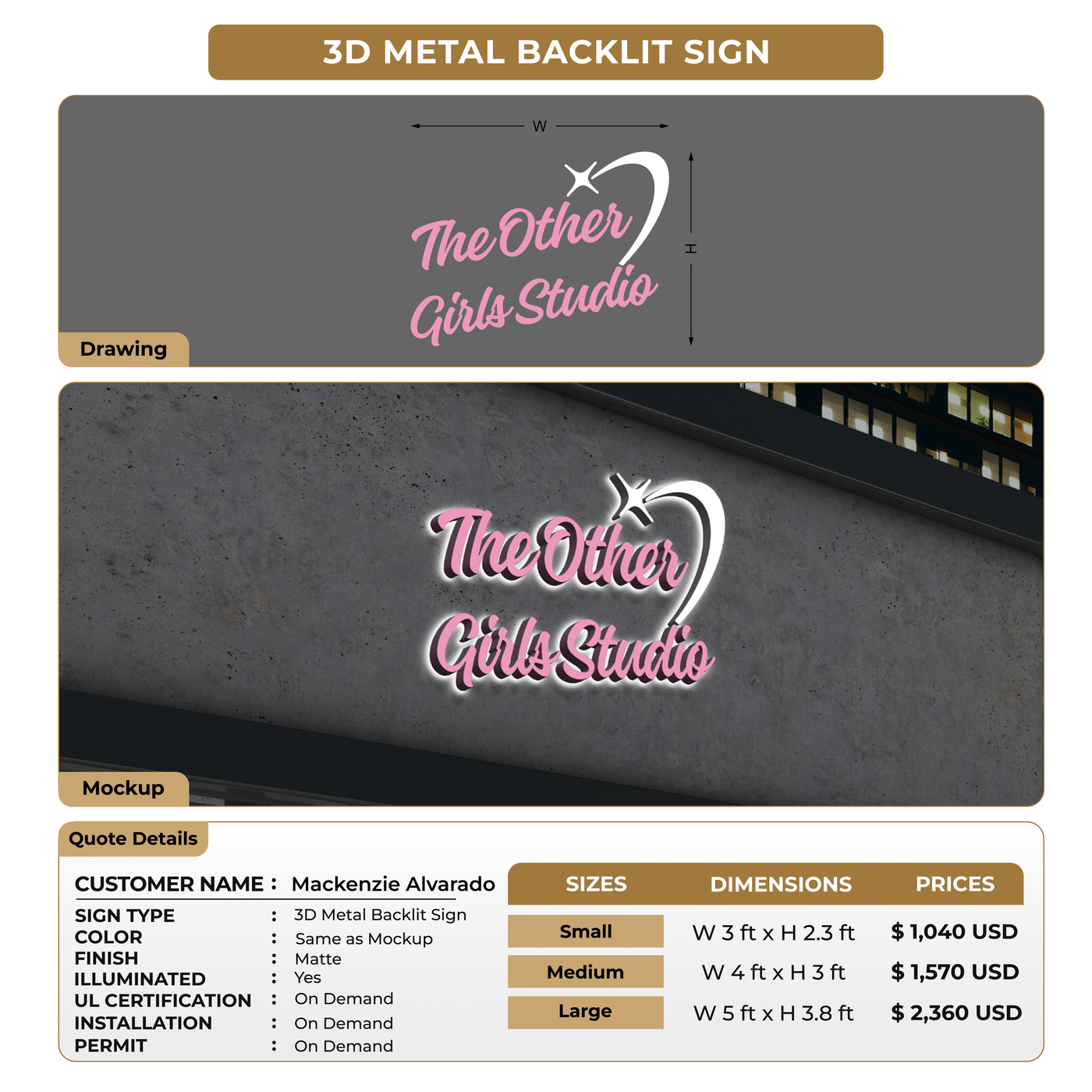 Custom Signs For Mackenzie Alvarado