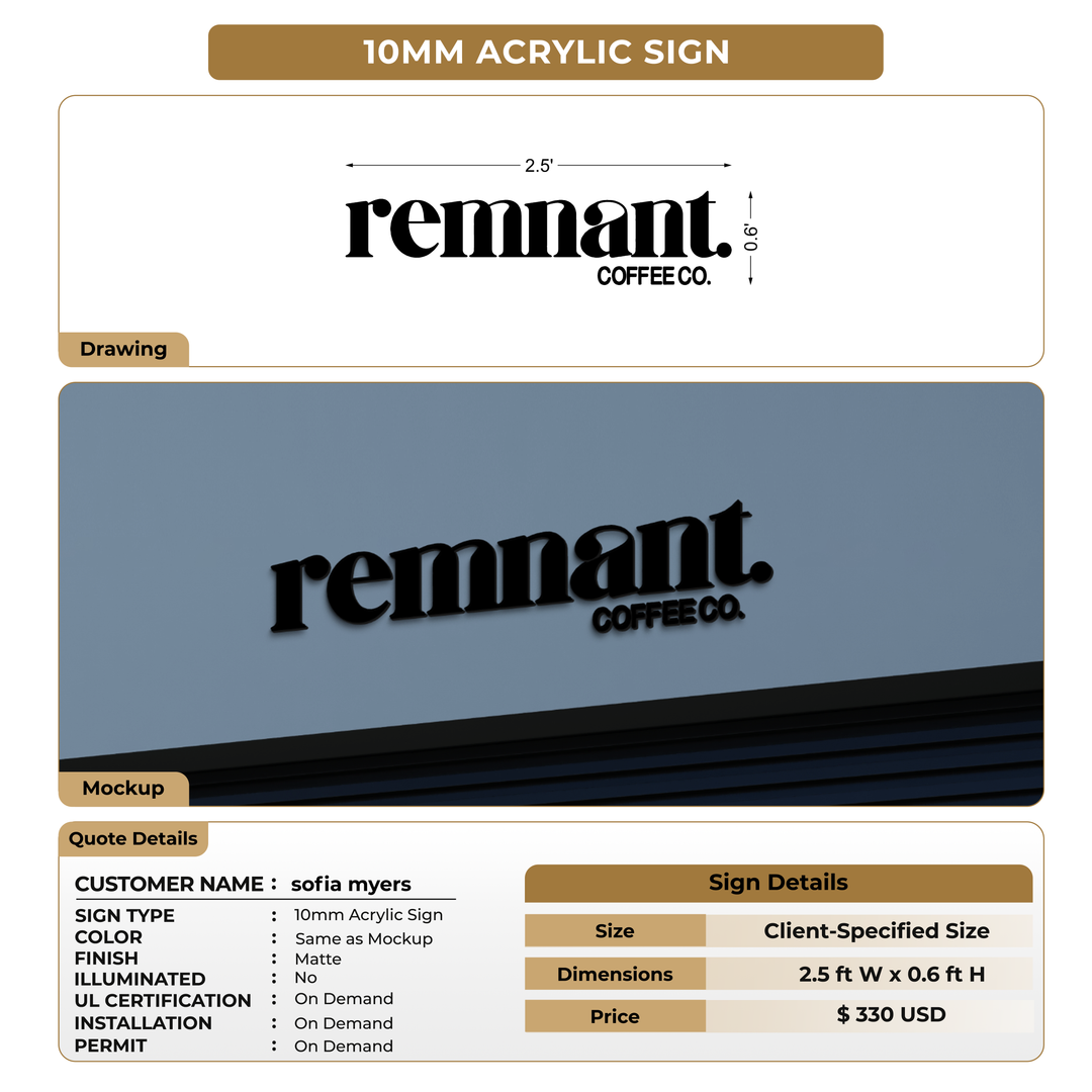 Custom Signs For sofia myers