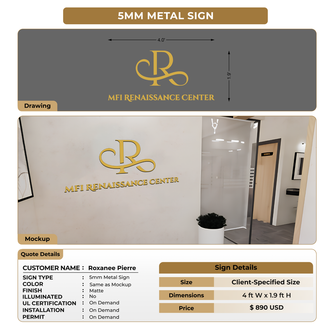Custom Signs For Roxanee Pierre