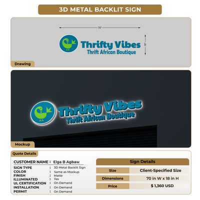 Custom Signs for Elga B Agbaw